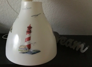Badlampe ♥ Deckenlampe ♥️ Einzigartig ♥️ Geschenk ♥ Vintage ♥ Unikat - Maritim