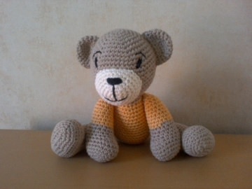 Teddy Honey - Kuscheltiere -  mit Biobaumwolle handgehäkelt.