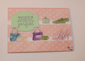 Geburtstagskarte ♡ Muttertagskarte ♡ mit Grußtext Handarbeit Stampin up!