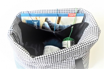 Handarbeitstasche,Projekttasche, projectbag knitting, Strandtasche, Wolle Aufbewahrung, Strickbeutel, Wolltasche, genäht, Geschenkidee, 