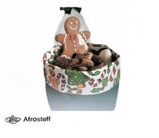 Weihnachtsuntensilo für Gebäck oder Deko Wendbar, genähte Adventsdeko, Aufbewahrung, Weihnachtsgeschenkverpackung