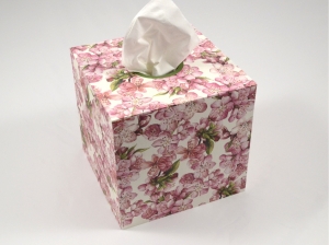 Kosmetikboxhülle Rosen Buchbindehandwerk von Pappelapier