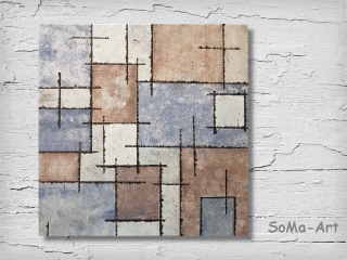Acrylbild ☆Quadrix 2☆ 50cm x 50 cm auf Keilrahmen, Moderne Malerei ** SoMa_Art 