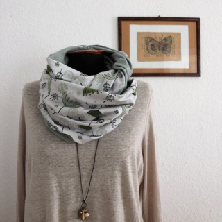 Loopschal Stillschal ** SCHIRMCHEN ** XL  von zimtblüte zum Wenden  Handarbeit 
