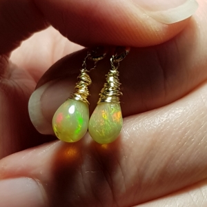☆Opal Ohrringe mit goldfill☆ äthiopischer welo Ohrhänger, Geschenk, Hänger, Edelsteine, Perlen mit xxl Feuer, Tropfen 2535.181231.135017_20181230_133520