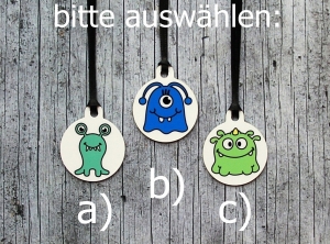 1x Anhänger MonstAAA1 zur Auswahl von ZWEIFARBIG Glücksbringer Schlüsselanhänger Geschenk Einschulung Kindergarten Taschenanhänger 2642.190105.180603_monstaaa1-1-1