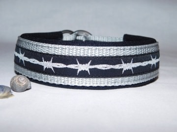 Hundehalsband - Stacheldraht- neoprenunterfüttert