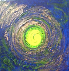 Acrylbild WIEGE DES LICHTS Acrylmalerei Gemälde Wanddeko abstrakte Kunst  Malerei  abstraktes Bild blaues Gemälde