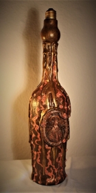 Dekoflasche VIKTORIA Steampunk Upcycling Flasche Geschenk Viktorianisch Recycling Vintage