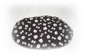 Ersatzkissen für Kuschelkörbchen/ Kuschelbett  ♥ Pfoten schwarz ♥