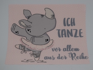 Brillenputztuch★Glastuch★Displayreinigung★Sublimationsdruck★ ... Nashorn ich tanze ... vor allem aus der Reihe