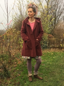 Froeken Frida Fleece-Kapuzenl-Mantel S-L    