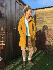 Froeken Frida Fleece-Kapuzenl-Mantel S-L     