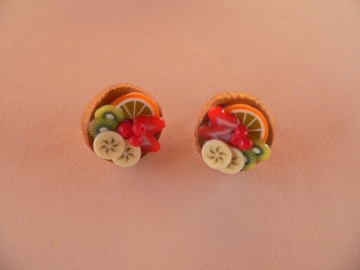 Ohrstecker Mini Obst Törtchen Ohrringe Ohrschmuck aus Fimo Polymer Clay 357.180701.123819_1401047239-303