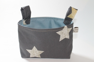 Lenkertasche für Laufrad / Kinderrad / Roller handmade ♥ Sterne dunkelgrau ♥