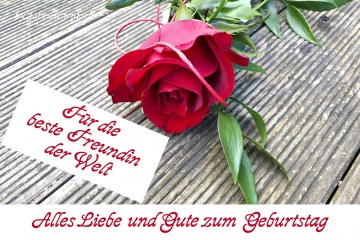 Geburtstagskarte Karte zum Geburtstag Rose beste Freundin 