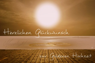 Hochzeitskarte Karte Hochzeit Goldene Hochzeit goldenes Meer ©