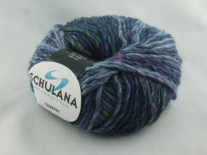 schöne melierte Schurwolle von Schulana: Country Farbe Nr. 50, jeansblau meliert