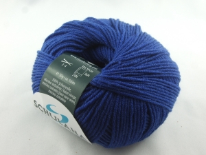 dünne einfarbige Schurwolle Merino extrafein von Schulana: Filini Merino Farbe Nr. 005, royalblau