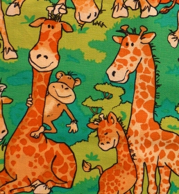 ✂ Patchworkstoff Meterware Zany Zoo Lustige Giraffen