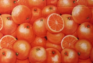 ✂ Patchworkstoff Meterware Obst und Gemüse Orangen