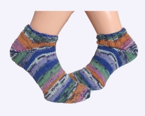 Handgestrickte bunte Sneaker Socken ♡Sommer♡ Gr 37 38 ♡ Verrückte Maschen
