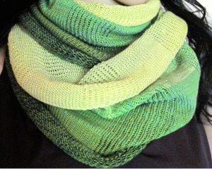 Loopschal Schal Schultertuch Snood ♡Limone♡ Gelb und Grüntöne gestrickt ♡ Verrückte Maschen 3937.180714.213055_68r