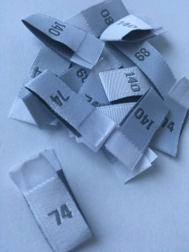 10 Größenetiketten 56-158