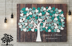 50x40 Hochzeitsbaum Wedding Tree Hochzeitsgästebuch Hochzeitsgeschenk 