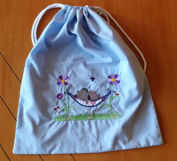 Wäschebeutel für den Kindergarten, Rucksack für das Schlafzeug oder die Wechselsachen 4584.180719.081236_img_20180722_132503