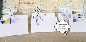 Tischkarten mit christlichen Motiven aus Papier Set 4 6Motive - Kreuze 4584.190319.111019_img_20190319_093951