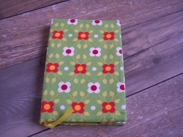 Kalender - Notizbuchhülle Blumen grün + Geschenk