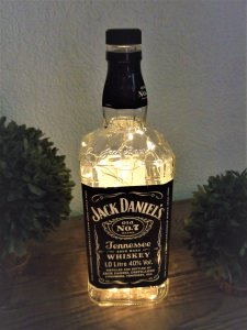 Jack Daniel´s Whiskey Flasche 1L beleuchtet mit 100 LED