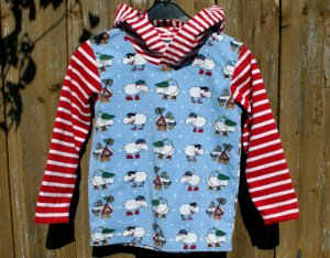 Kapuzenshirt COOLE SCHAFE hellblau rot Gr.98 Hoodie Baumwolle Jersey 510.160813.172516_4pal