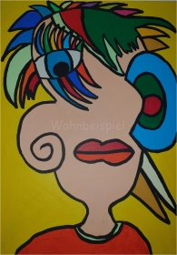Pop Art Acrylbild Moderne Kunst Malerei auf Leinwand Bild Acryl Handsigniert