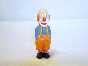 Clown, hand geschnitzt und bemalt aus Lindenholz