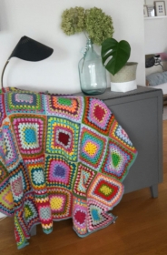  Granny Square Decke ♥ Kuscheldecke Villa Kunterbunt