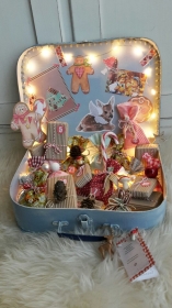 Beleuchteter Adventskalender Vintagekoffer ♥Knusperhäuschen