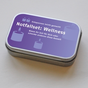 Notfallset: WELLNESS · Entspannen leicht gemacht · Pure Entspannung · SPA · Kleine Auszeit