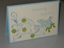 Einladungskarte zur Kommunion/Konfirmation, Farbwunsch möglich