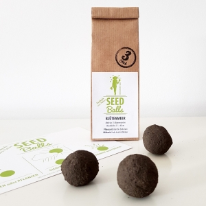 3 x Blumen-Seedballs 'Blütenmeer’ | 3er Packung Seedbombs mit bunter Sommerblumenmischung | Geschenkidee 