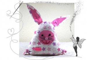 Lustiger,kleiner Hase mit Täschchen für Geldgeschenke,Gutscheine oder liebe Botschaften