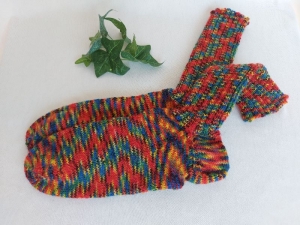 handgestrickte warme Socken in Gr. 40/41, herrlich bunt, kaufen  