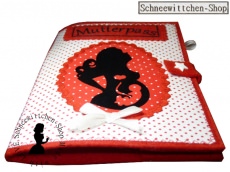 Mutterpass Mutter mit Locken und Kind in weiss