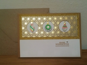 Weihnachtskarte Weihnachtskugeln