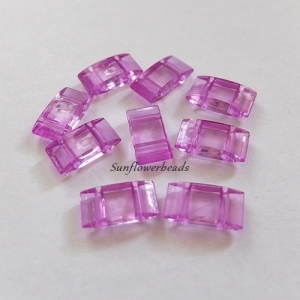 10x Trägerperlen aus Acryl mit zwei Fädellöchern, orchidee, lila, fliederfarben zum Umfädeln mit Delicas oder Rocailles, für Ketten, Armbänder, Anhänger usw. 9647.190331.174516_tporchidee