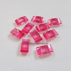 10x Trägerperlen aus Acryl mit zwei Fädellöchern, pink, zum Umfädeln mit Delicas oder Rocailles, für Ketten, Armbänder, Anhänger usw. 9647.190331.180322_tppink